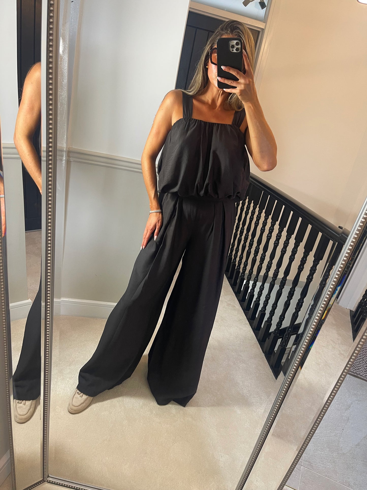 Brown trouser co ord set