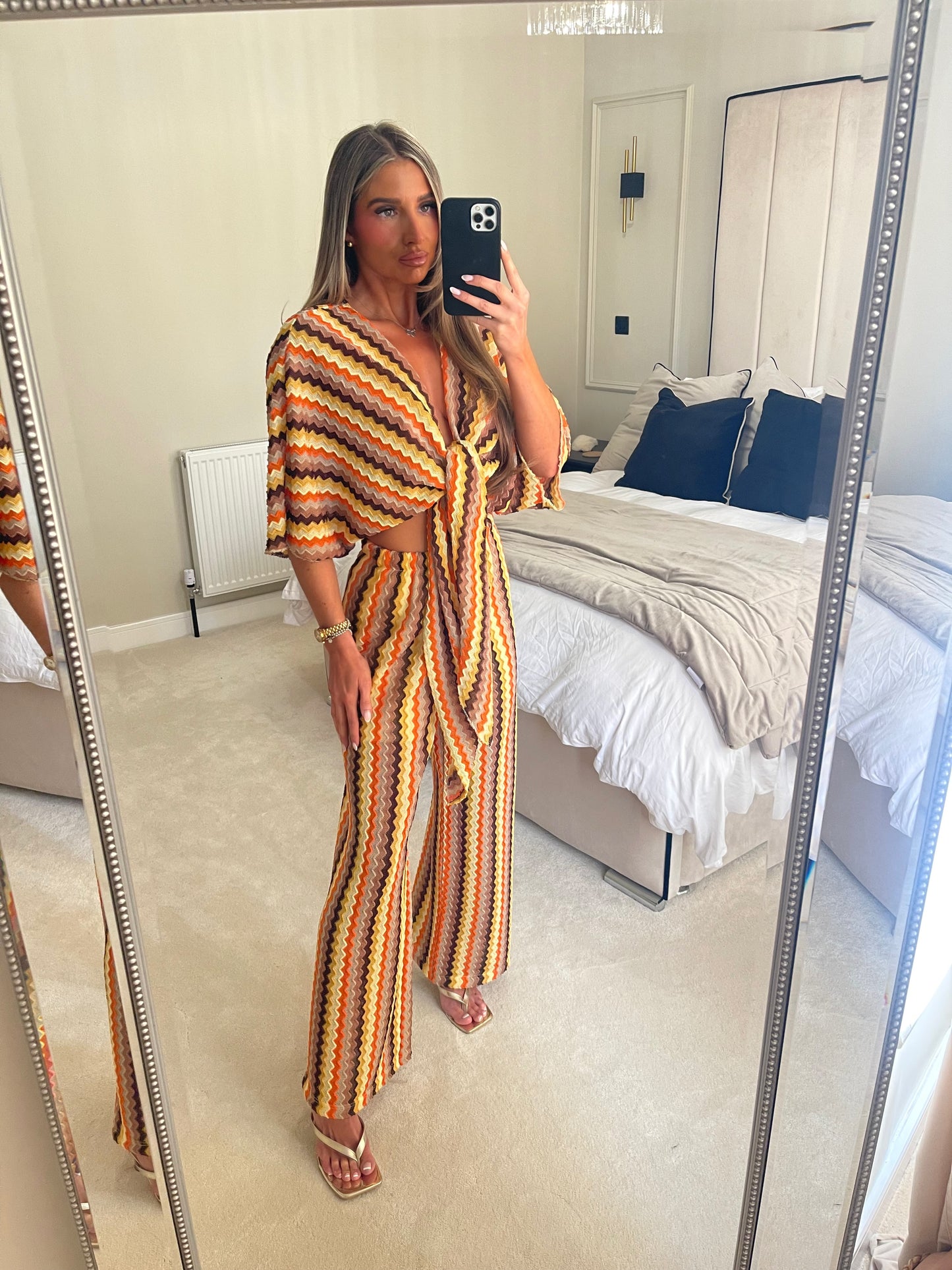 Zig Zag CO ORD (Orange)