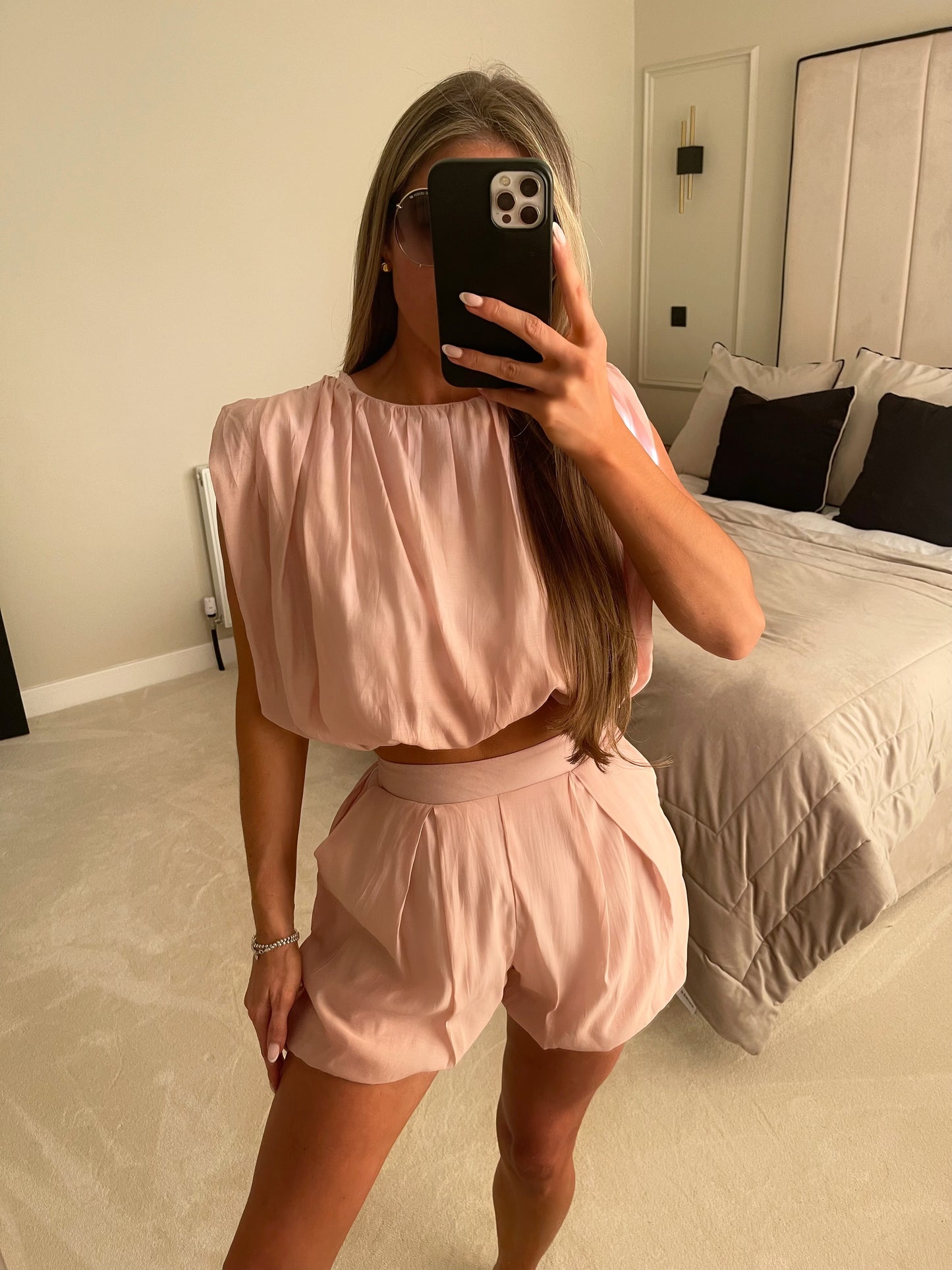 'OLIVIA' Short Set (pink)