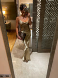 ‘𝐿𝒾𝓁𝓁𝒾𝑒’ Gold Maxi Dress