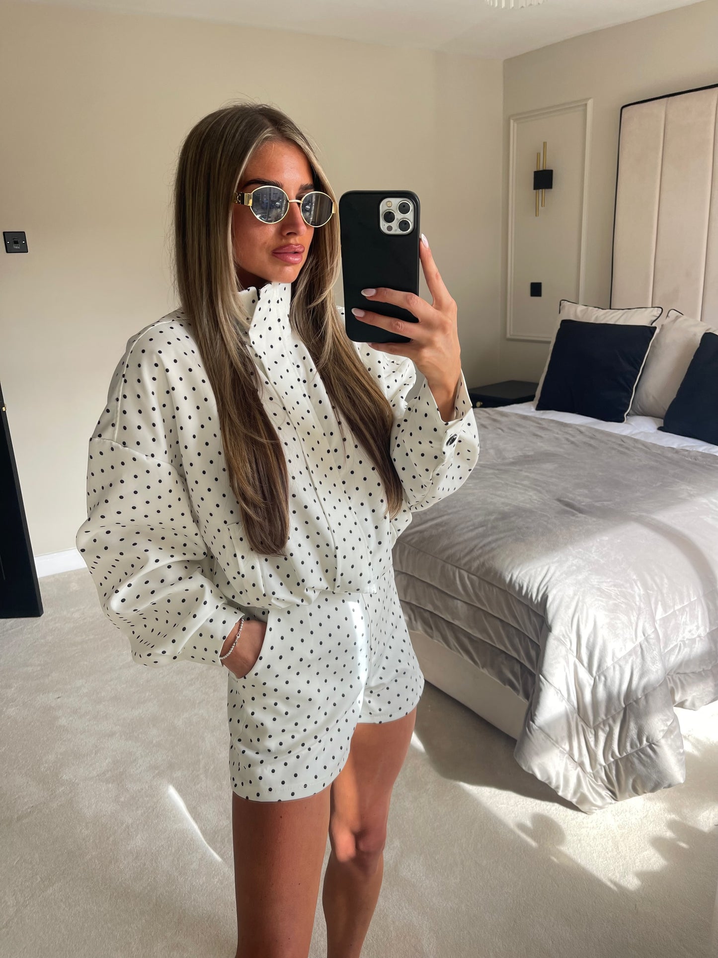 Polka Dot CO ORD (Cream)