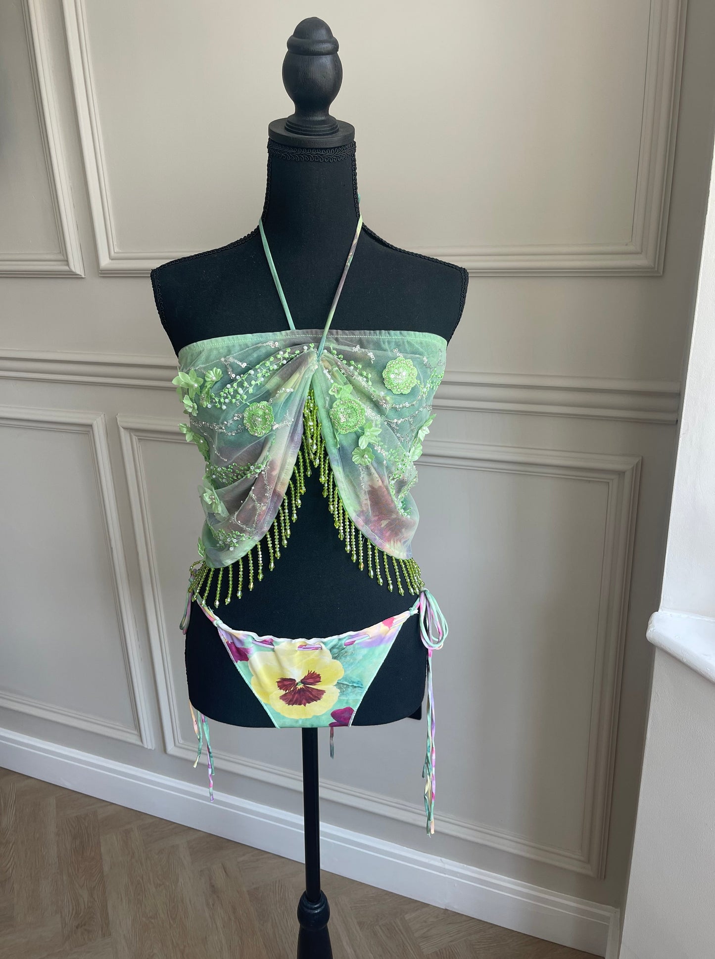 'FERN' Embellished bikini co ord