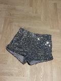 '𝐵𝑜𝓃𝓃𝒾𝑒' Silver Sequin Shorts