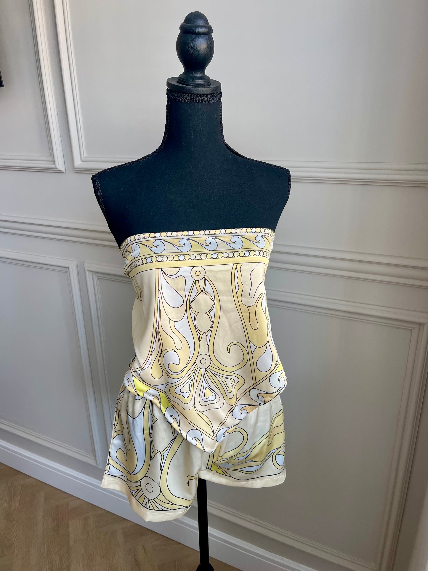 'ELARA' bandana co ord (Lemon)