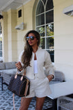 Faux Suede CO ORD (Cream)