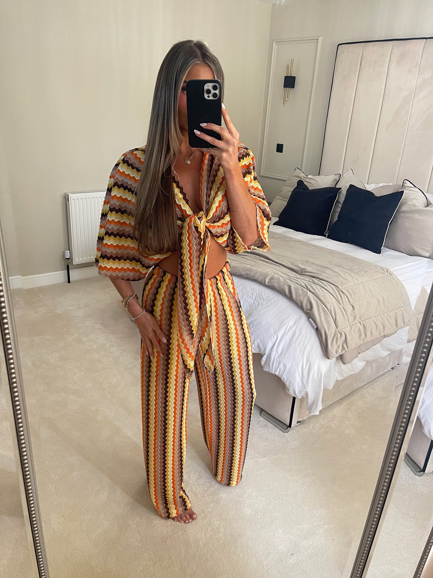 Zig Zag CO ORD (Orange)