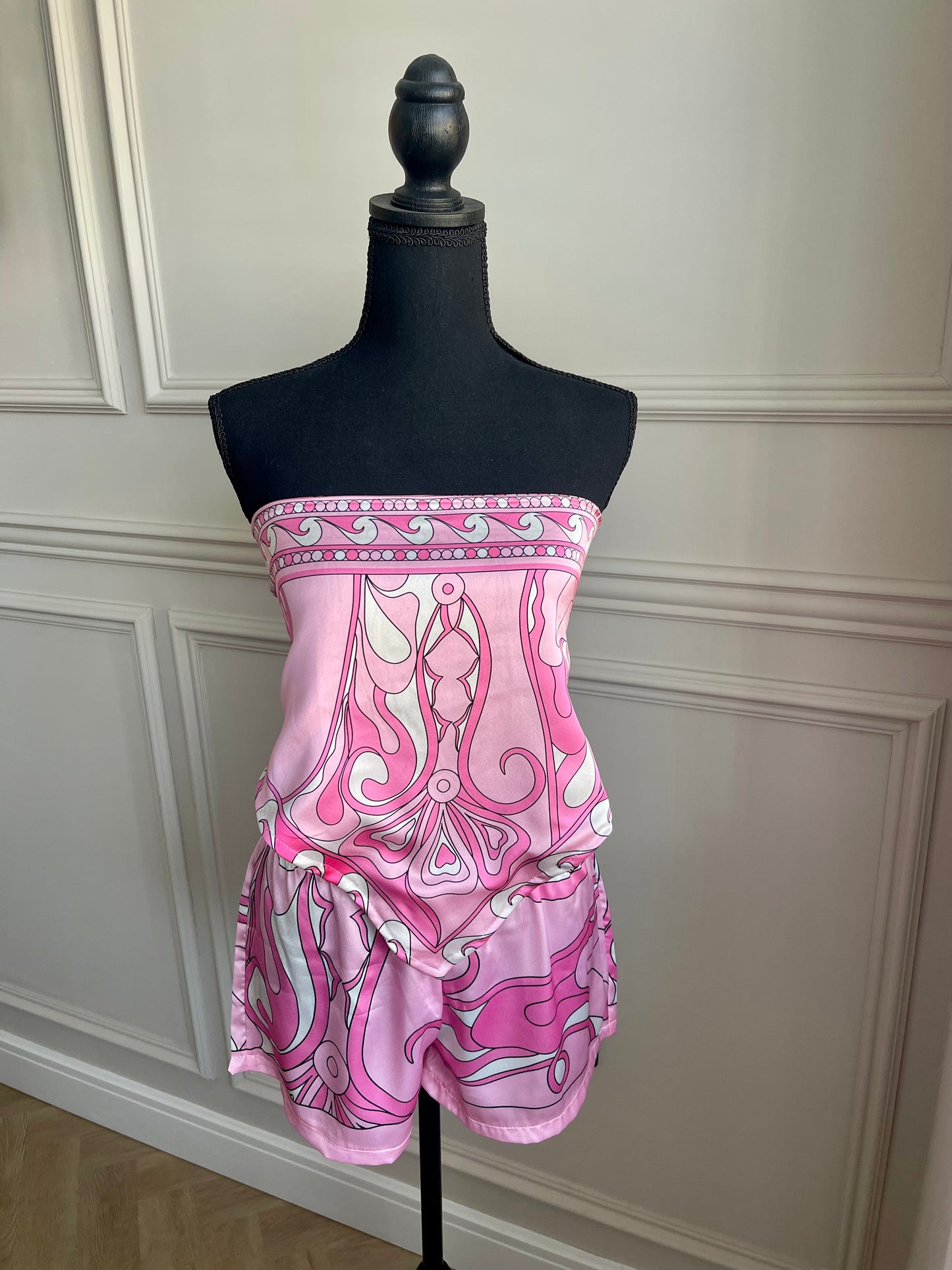'ELARA' bandana co ord (Pink)