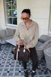 Cropped Beige Zip Jacket