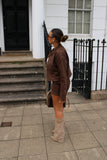 Faux Suede CO ORD (Brown)