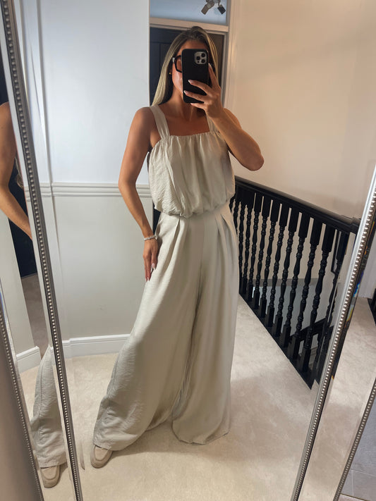 Beige trouser co ord set