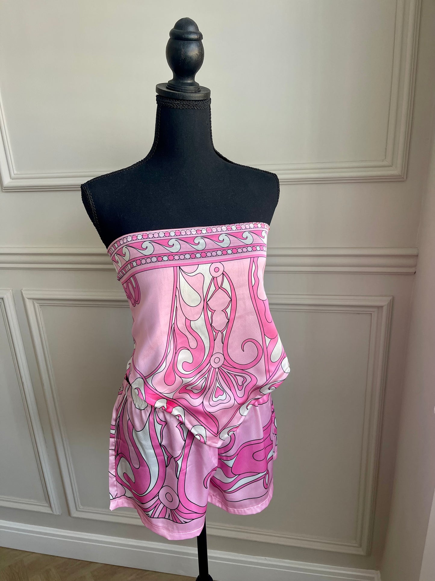 'ELARA' bandana co ord (Pink)