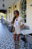 Faux Suede CO ORD (Cream)
