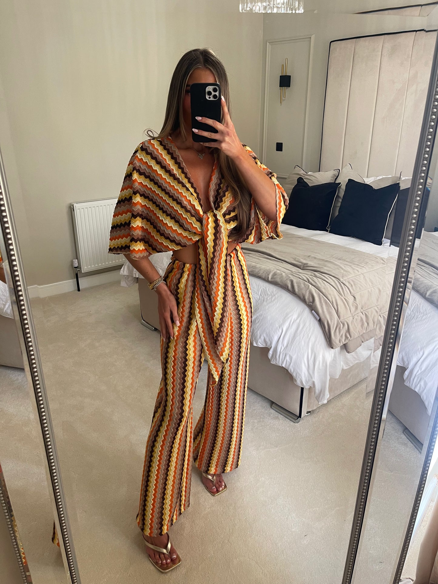 Zig Zag CO ORD (Orange)