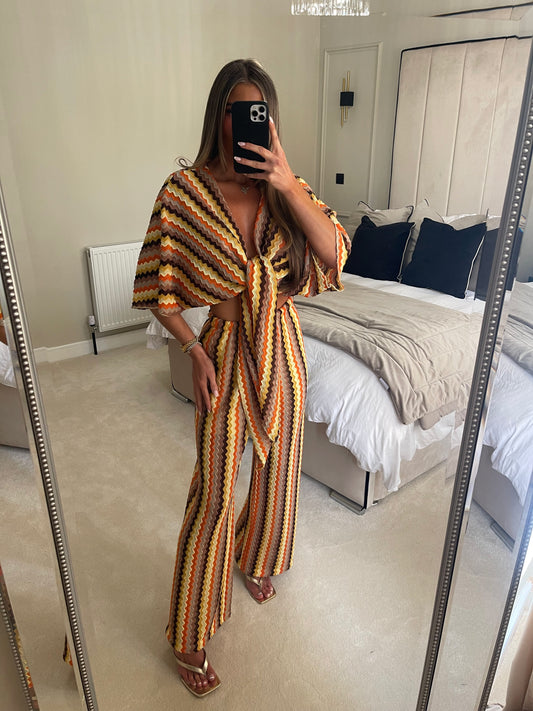 Zig Zag CO ORD (Orange)