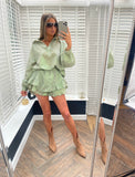 ‘𝒜𝓇𝒾𝒶’ frill metallic co ord